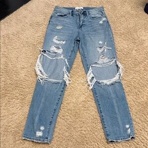 pistola Light Blue Distressed Boyfriend Jeans